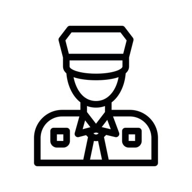 Bir polis simgesinin vektör illüstrasyonu