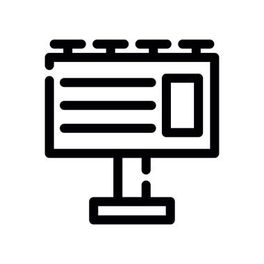 Bilgisayar simgesi. Web için dizüstü bilgisayar vektör sembolünün özet çizimi