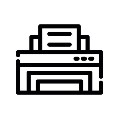 Beyaz arkaplanda yazıcı vektör illüstrasyonu