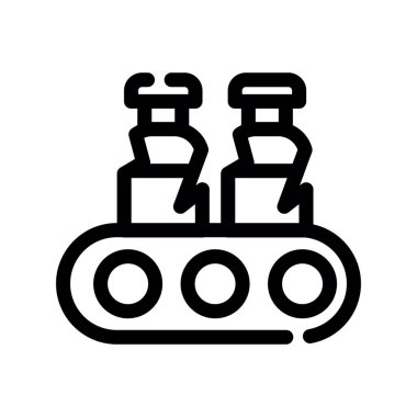 Petrol tankı ikonu vektörü. Ana hat tank sembolü. izole edilmiş sınır sembolü çizimi