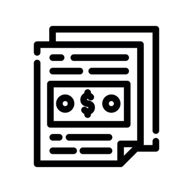 Bill Dolarlık fatura simgesi, taslak biçimi