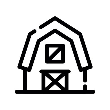 çiftlik vektörü ince çizgi simgesi