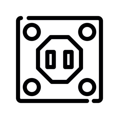 elektrik vektörü ince çizgi simgesi