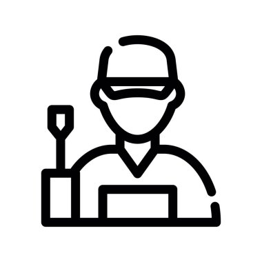 Mühendis işçi simgesi, taslak biçimi