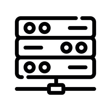 sunucu satırı simgesi, konsept illüstrasyon, dış hat sembolü, vektör işareti,