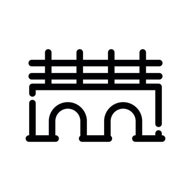 Beyaz arkaplanda izole edilmiş çit simgesi vektörü, çit şeffaf işareti, çizgi veya doğrusal işareti