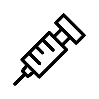 Şırınga ikonu ana hat vektörü. Şırınga