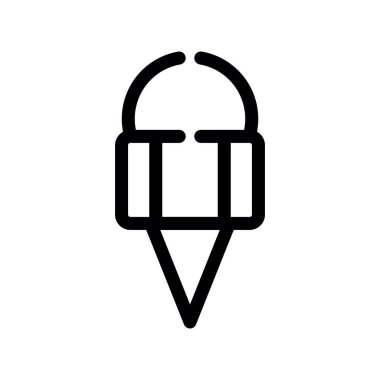 dondurma ikonu vektör illüstrasyonu