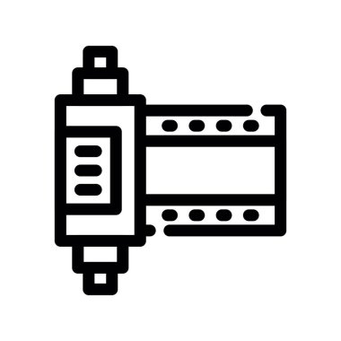 Araba motoru ikon vektörü. İnce çizgi işareti. izole edilmiş sınır sembolü çizimi