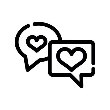 sevgi vektörü ince çizgi simgesi