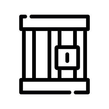 Hapishane kafesi simgesi vektörü izole görüntü