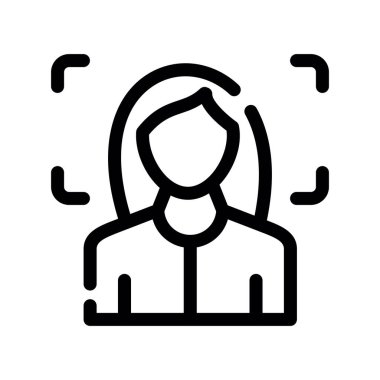 kadın avatar çizgi vektör simgeleri