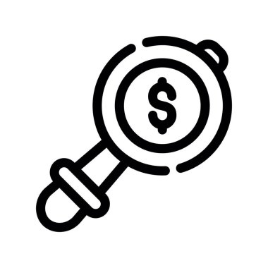 Dolar vektör ince çizgi simgesi