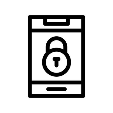 mobil vektör ince çizgi simgesi