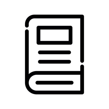 belge vektörü ince çizgi simgesi