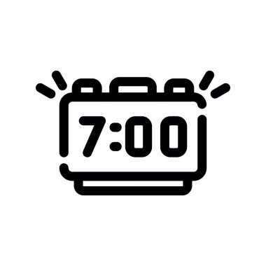 çalar saat simge vektör çizim