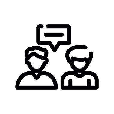 Konuşma balonu tarzı olan bir grup insan