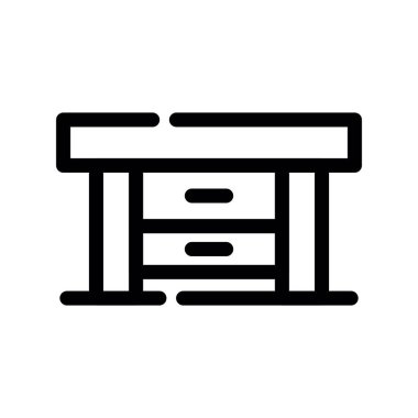 Ahşap çit ikon vektörü. izole çizgi gösterimi