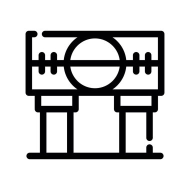 Yapı çizgisi simgesi, vektör illüstrasyonu