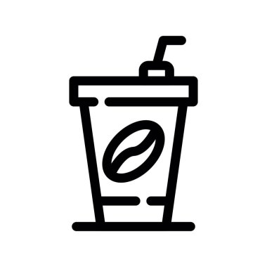 kahve içeceği ikon vektör çizelgesi çizimi