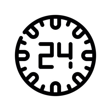 Saat simgesi vektör illüstrasyonu