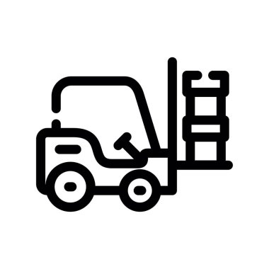 Kamyon ikonu. Web için kamyon vektör simgelerinin basit illüstrasyonu