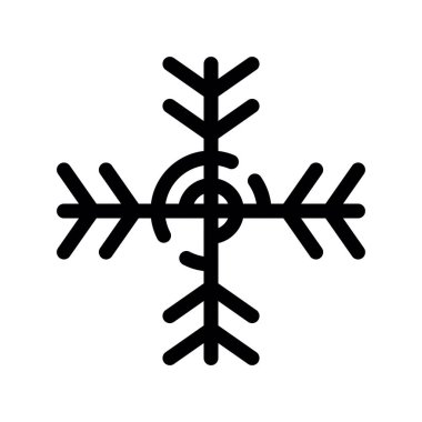 kar Tanesi simgesi vektör çizimi