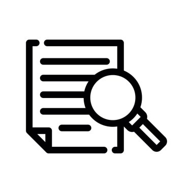 Kontrol sembolü illüstrasyon tasarımı olan büyüteç