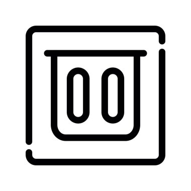 güç arzı ince çizgi vektör simgesi