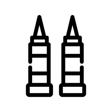 Şeffaf bir arkaplanda kalem vektör çizimi. Birinci kalite semboller. Konsept ve grafik tasarım için ince çizgi simgesi.