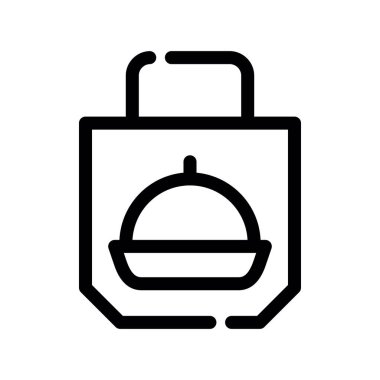 yiyecek vektörü ince çizgi simgesi