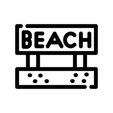 Plaj simge vektör çizim