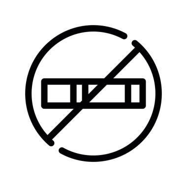 Dumanlı ikon vektör illüstrasyonu yok