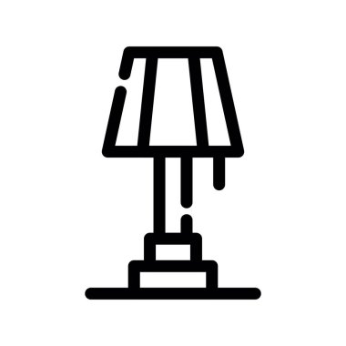 Lamba vektör simgesi. Beyaz arkaplan lambasına izole edilmiş basit vektör simgesi.