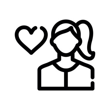 kadın ve erkek vektör çizgisi simgesi