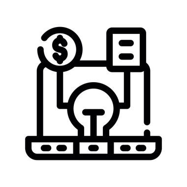 para vektörü ince çizgi simgesi