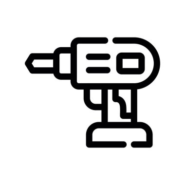 Robot robot makine simgesi vektörü. İnce çizgi işareti. izole edilmiş sınır sembolü çizimi