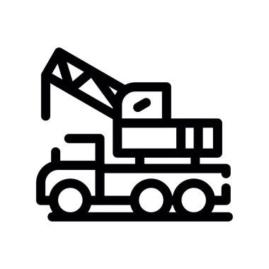 vinç vektörü ince çizgi simgesi