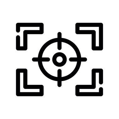 hedef vektör glyph düz simge tasarımı