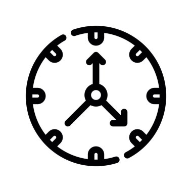 Saat simgesi vektör illüstrasyonu