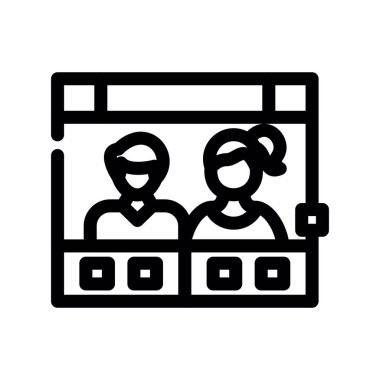 Çevrimiçi alışveriş vektörü Satırı Simge Tasarımı