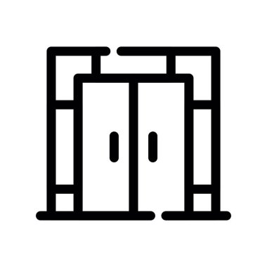 pencere vektörü ince çizgi simgesi