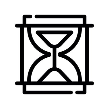 Kum saati ikonu. Beyaz arkaplanda izole edilmiş web tasarımı için saat vektör çizelgesi