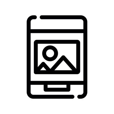 mobil uygulama ince çizgi vektör simgeleri