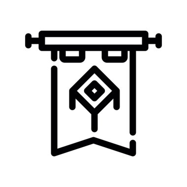 çadır kamp ikonu, taslak biçimi