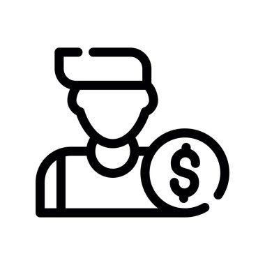 İş simgesinin vektör illüstrasyonu, vektör illüstrasyonu, iş kavramı