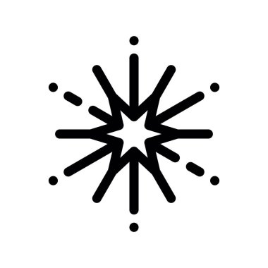 Havai fişek simgesi, vektör illüstrasyonu