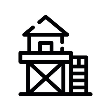 ahır vektörü ince çizgi simgesi