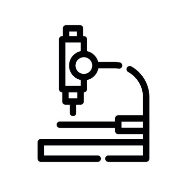 Mikroskop simgesi vektörde. Logotype