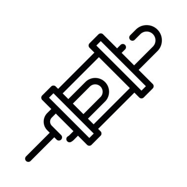 Modern ikonun vektör çizimi, şırınga konsepti